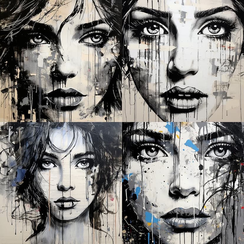 Contemporary Drip Portraiture