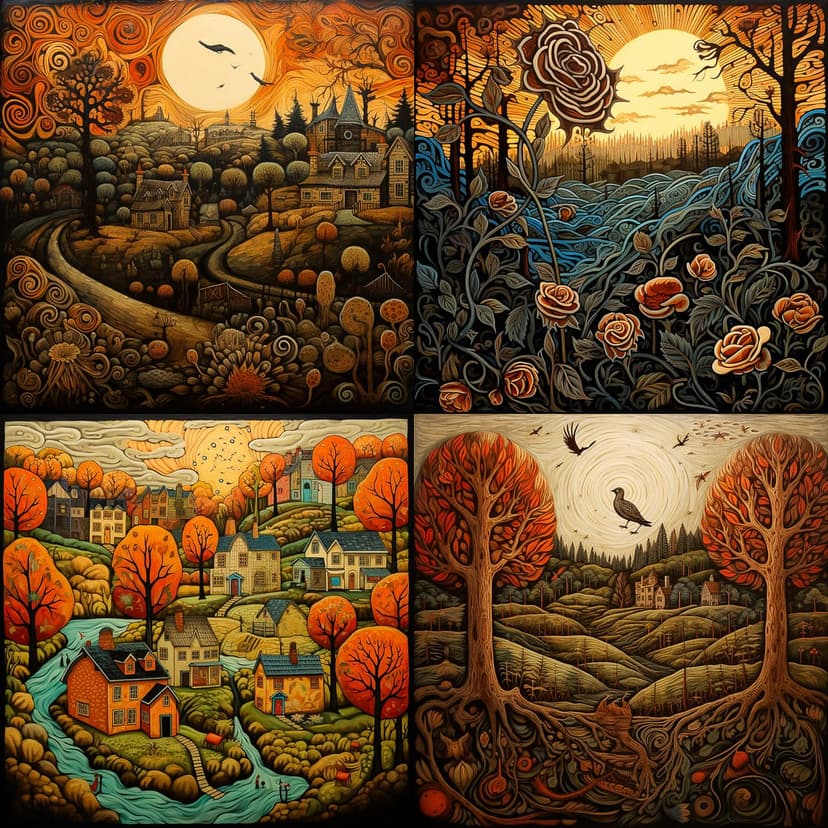 Whimsical Autumn Art