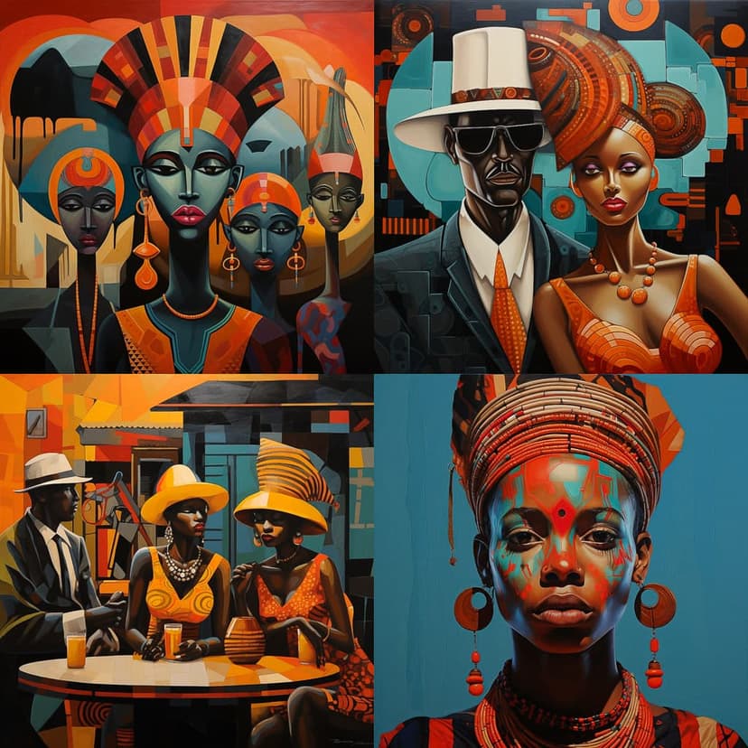 Afro-Futuristic Cubism