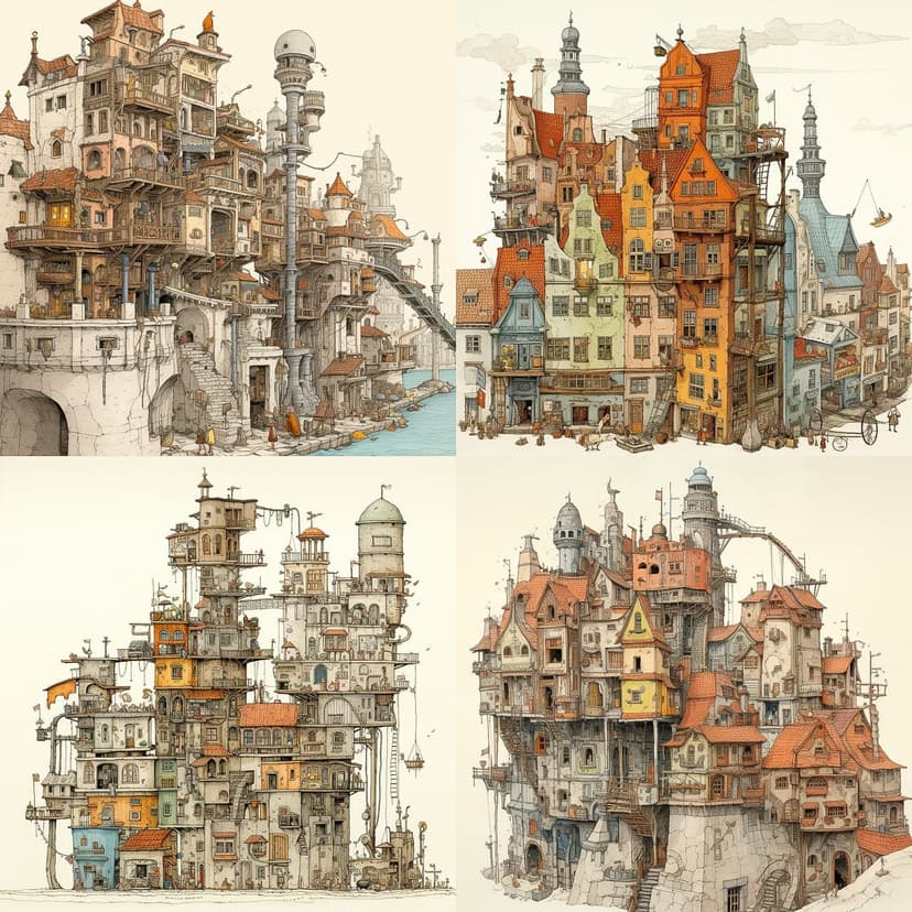 Whimsical Architectural Illustration