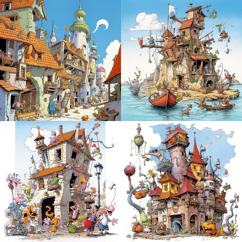 Whimsical Fantasy Cartoon