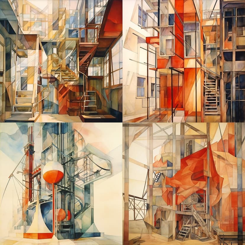 Cubist Architectural Abstraction