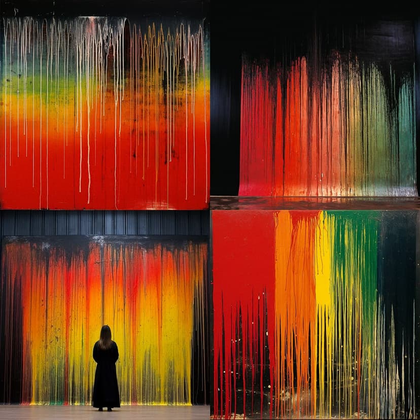 Abstract Drip Painting