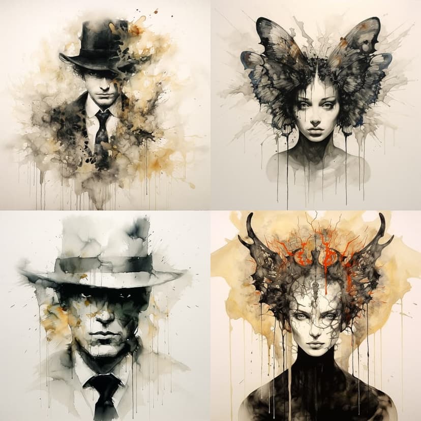 Watercolor Drip Style