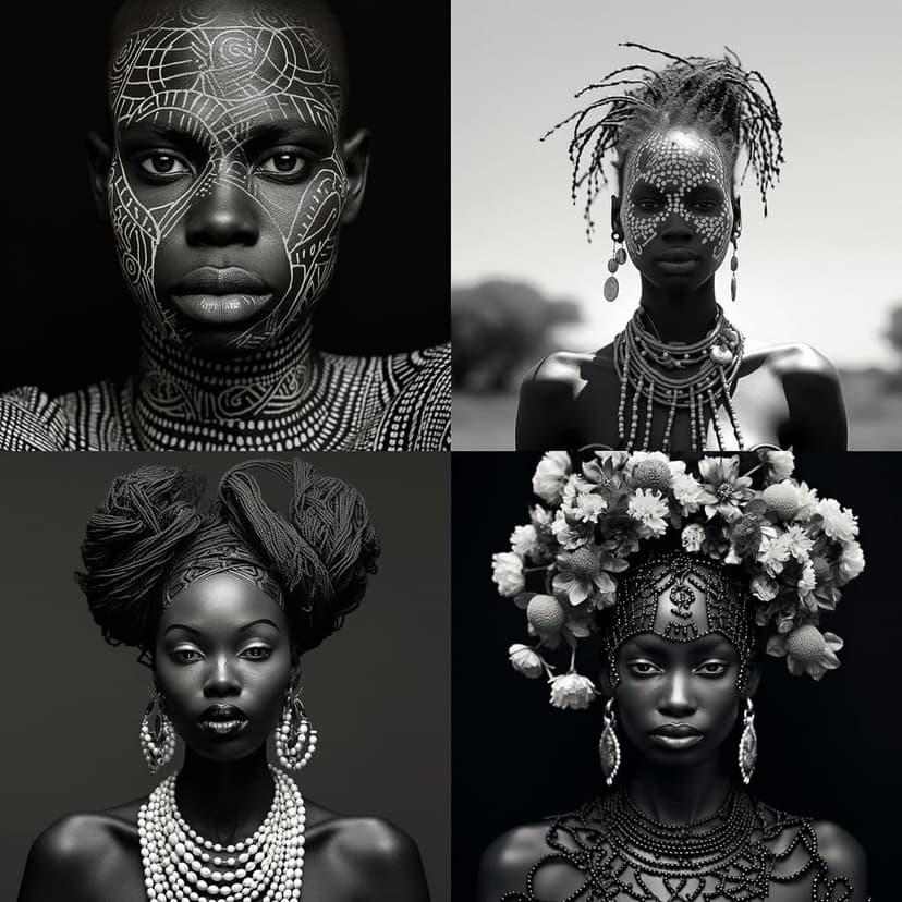 Monochrome Tribal Elegance