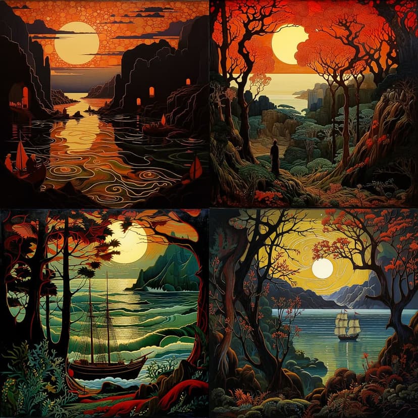 Art Nouveau Landscape