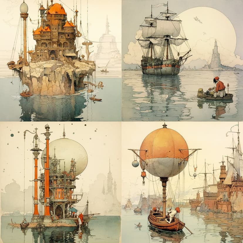 Whimsical Steampunk Illustration