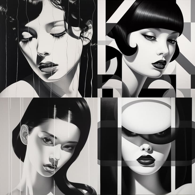 Abstract Monochrome Portraiture