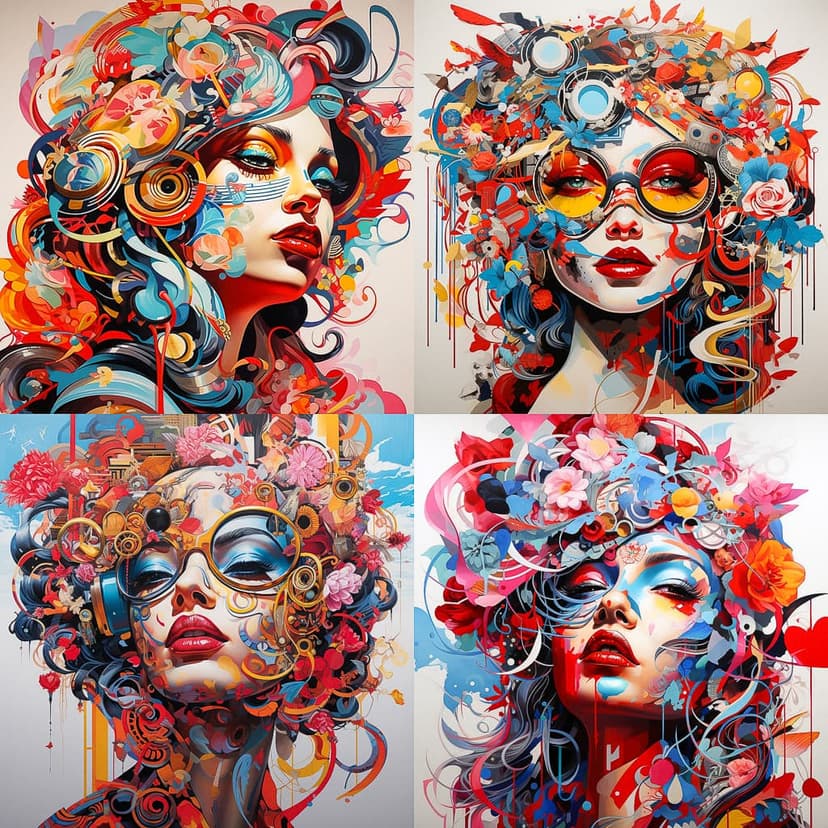 Vibrant Abstract Portraiture
