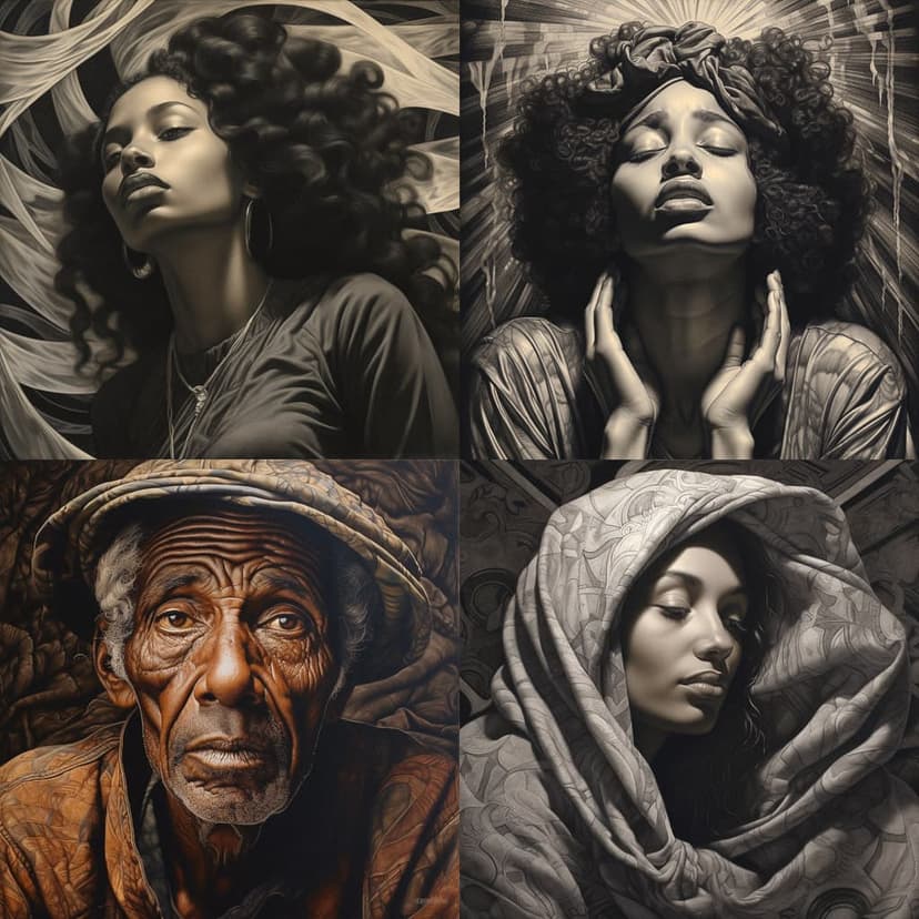 hyper-realistic monochrome