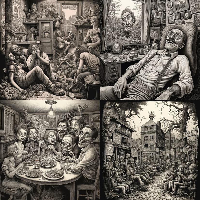 surreal grotesque illustration