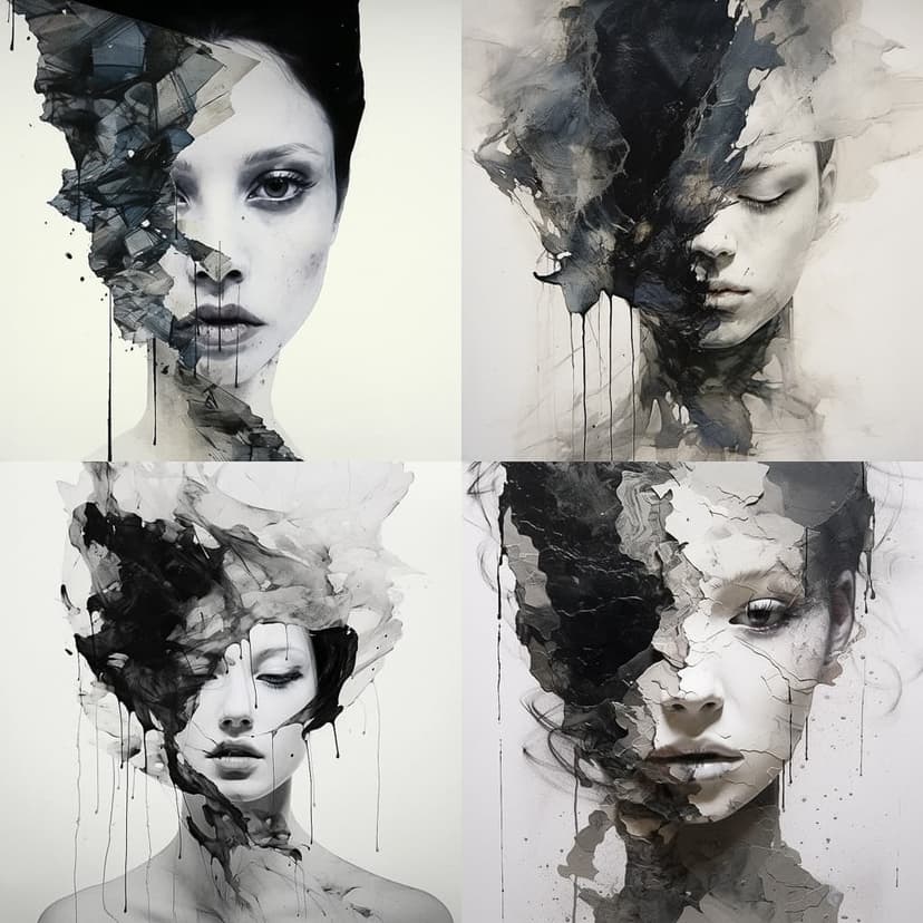 Abstract Expressionist Portraiture