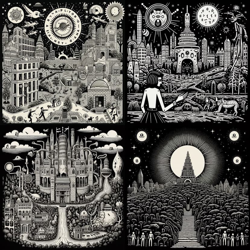 Intricate Monochrome Fantasy