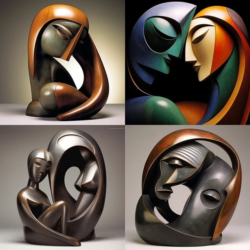 Abstract Cubist Sculpture