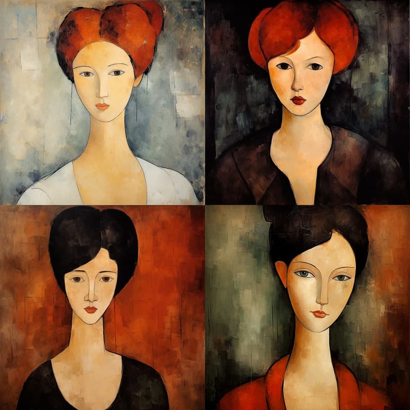 Modigliani-inspired Portraiture