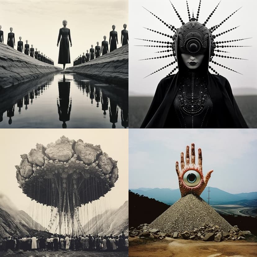 Surrealist Monochrome Collage