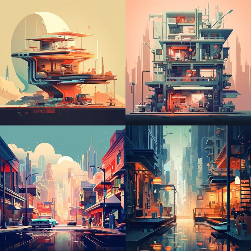 Futuristic Urban Illustration