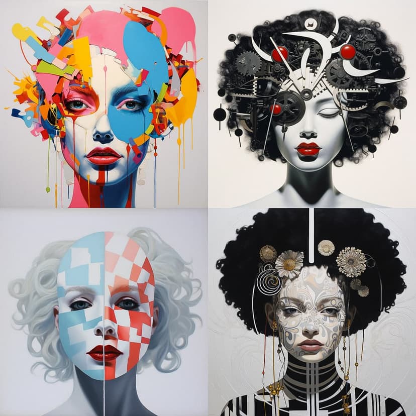 Abstract Portrait Collage