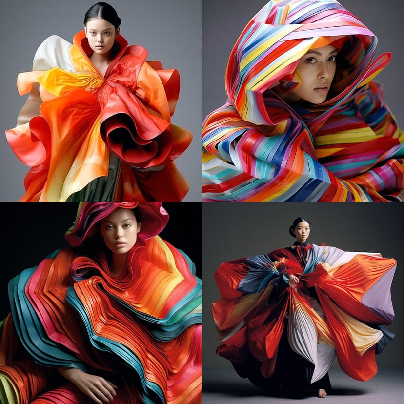 Vibrant Fabric Abstraction