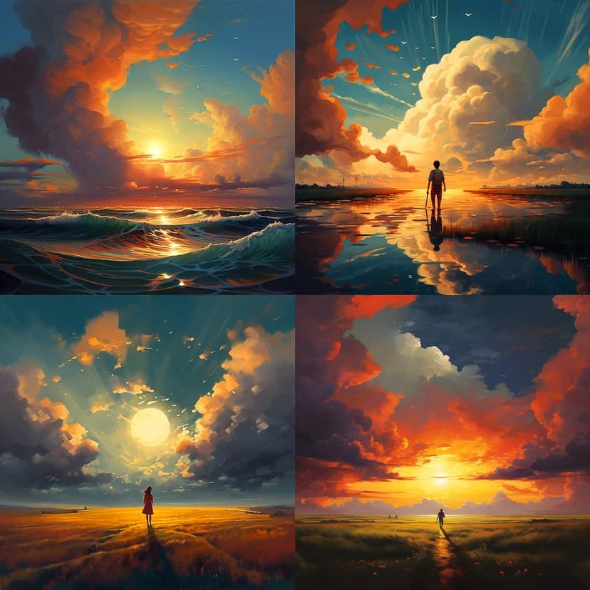 Vivid Impressionist Landscape