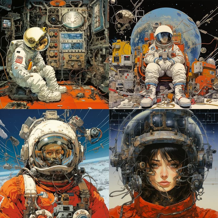 Retro Futurism with Detailed Linework