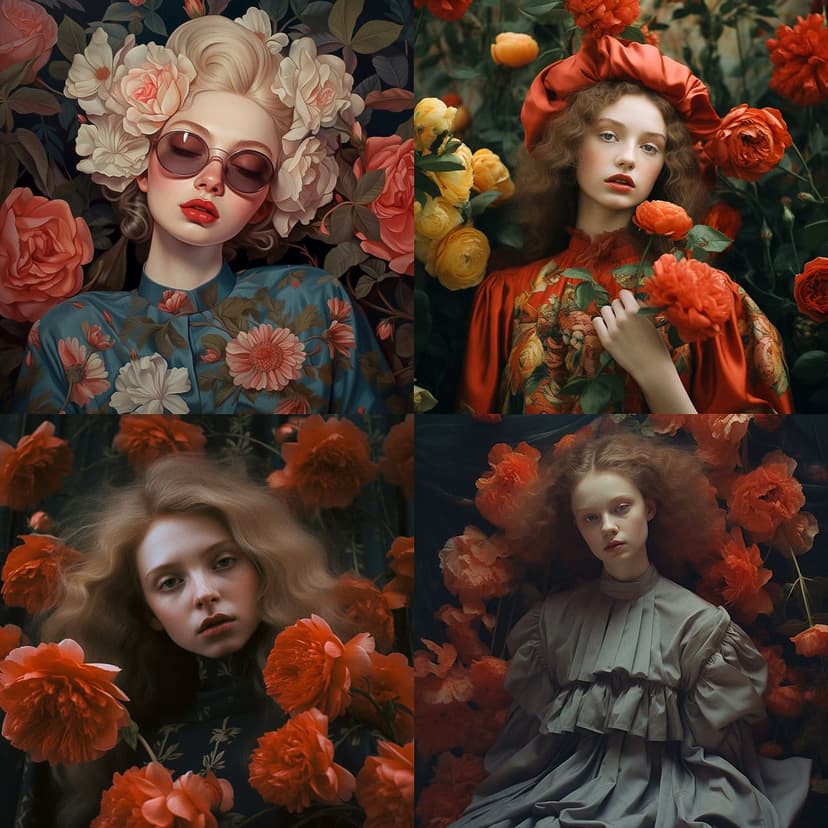 Floral Baroque Portraiture
