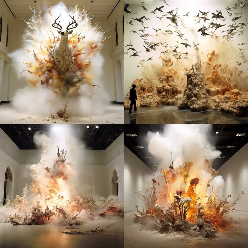 explosive sculpture