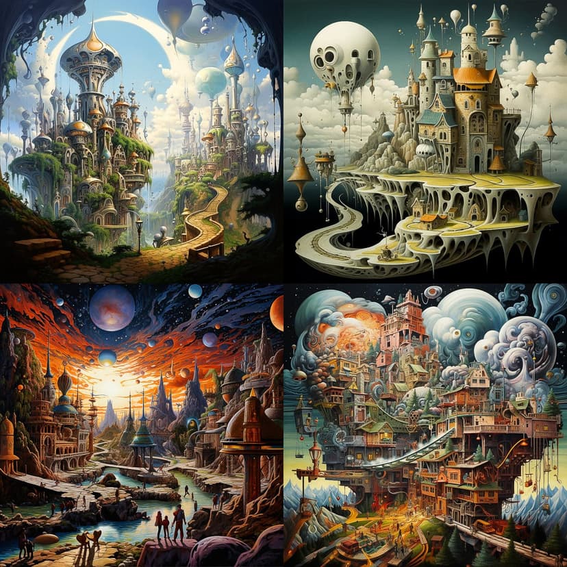 surreal fantasy architecture