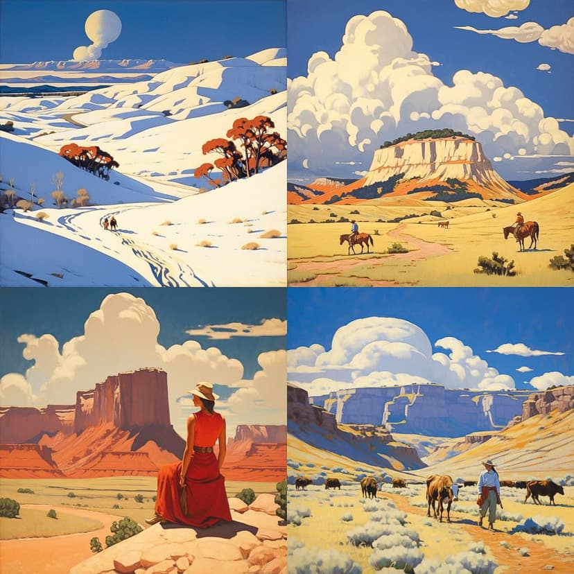 Western Landscape Illustration