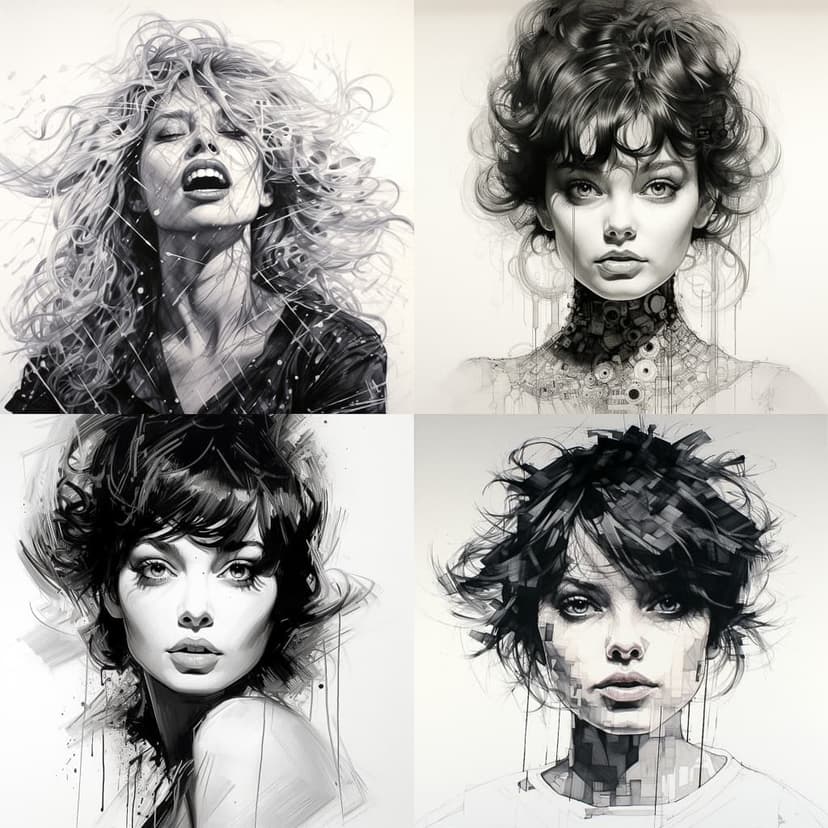 Monochromatic Abstract Portraiture