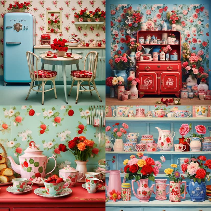 Vintage Floral Kitchen