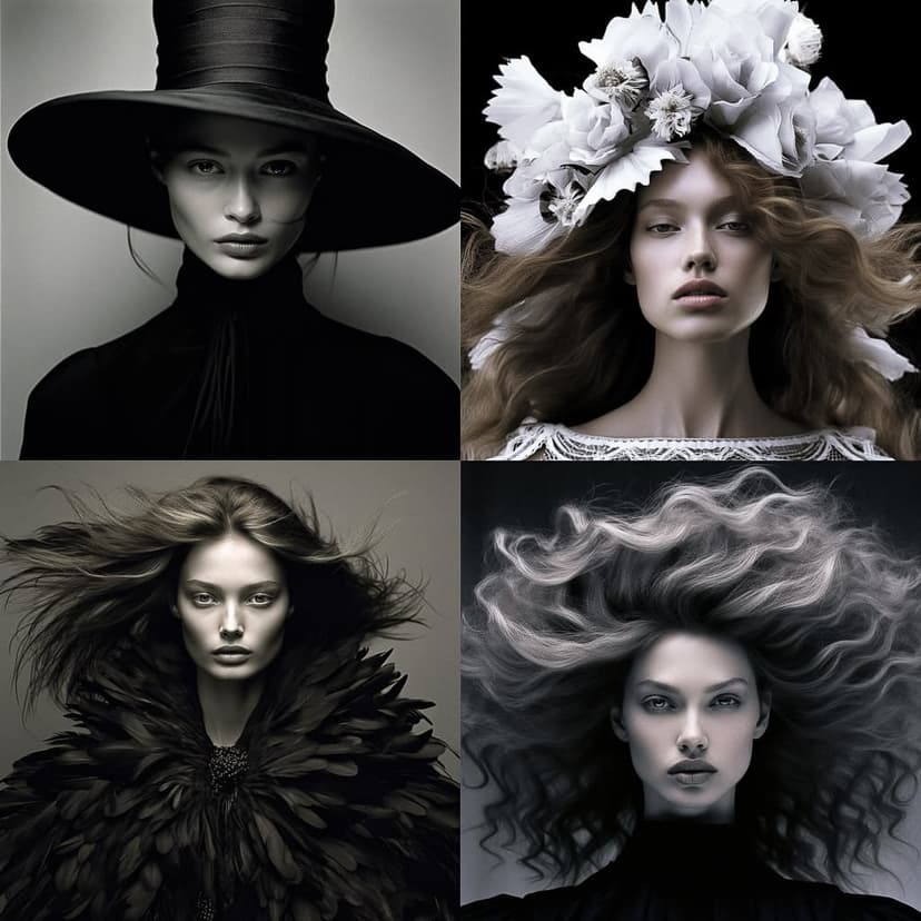 elegant monochrome portraiture