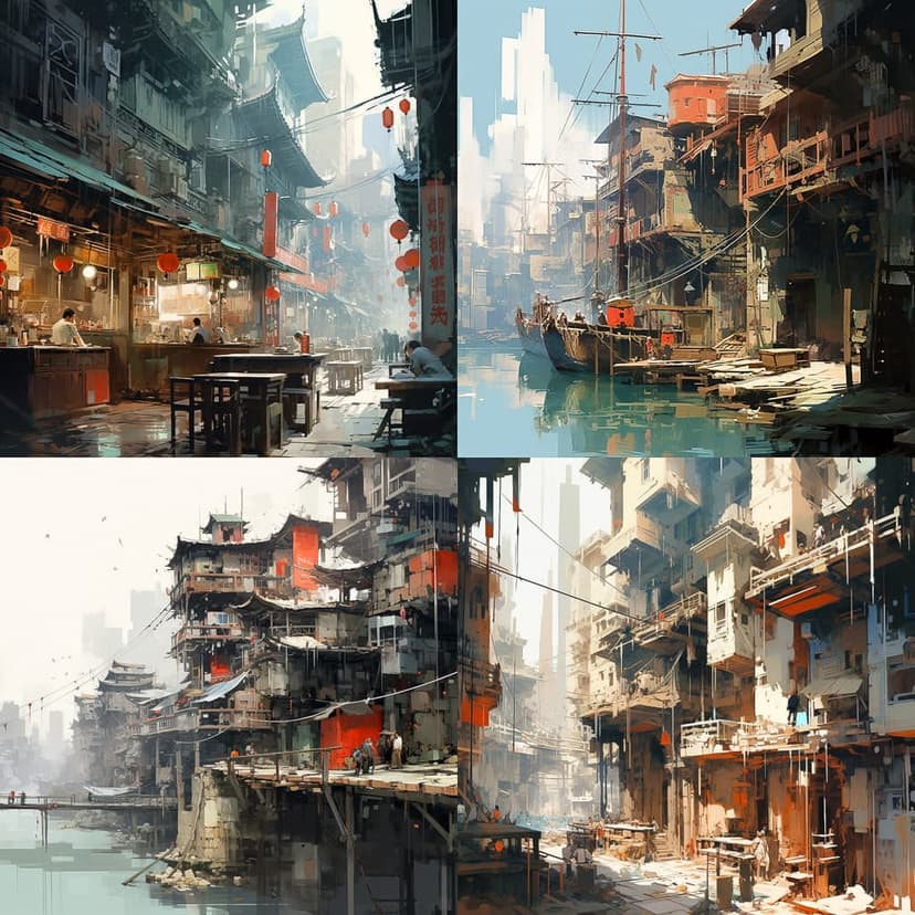 Futuristic Urban Impressionism