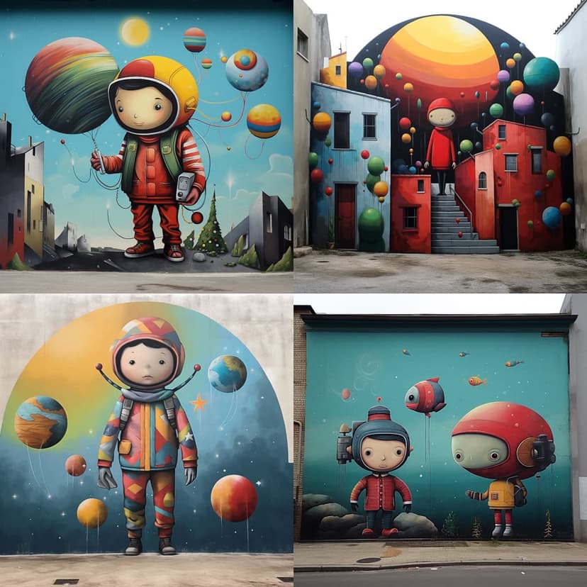 Whimsical Urban Mural