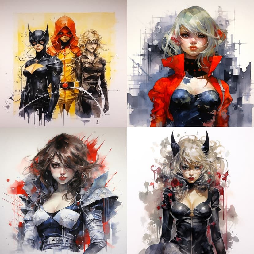 Watercolor Comic Art