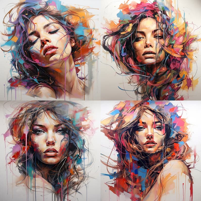 Abstract Expressionism Portrait