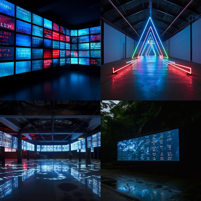 Neon Abstract Installation