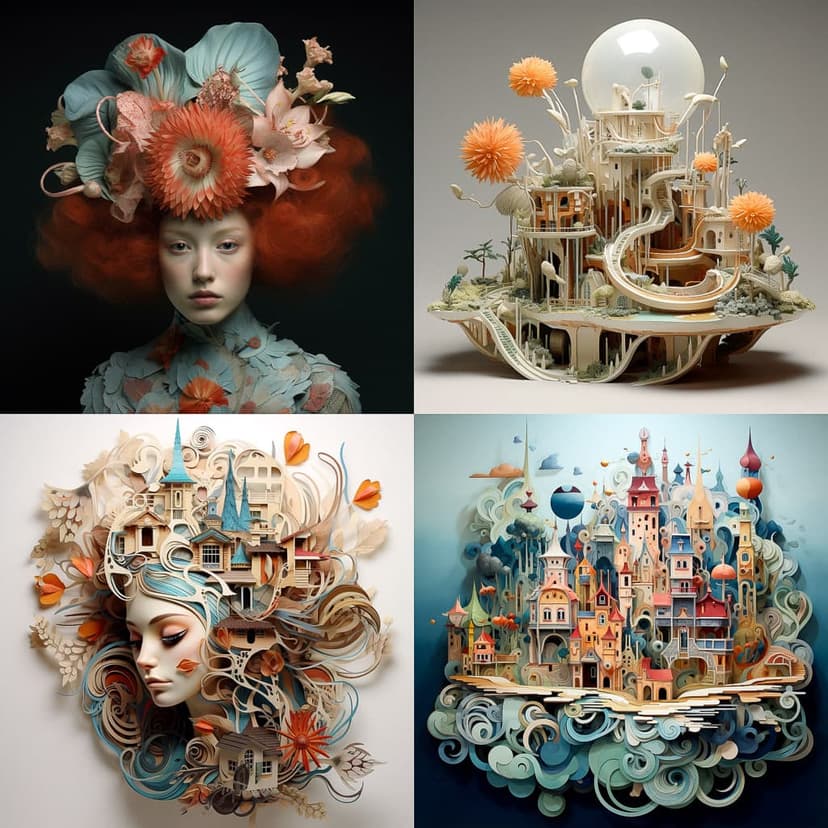 Surreal Paper Art Style