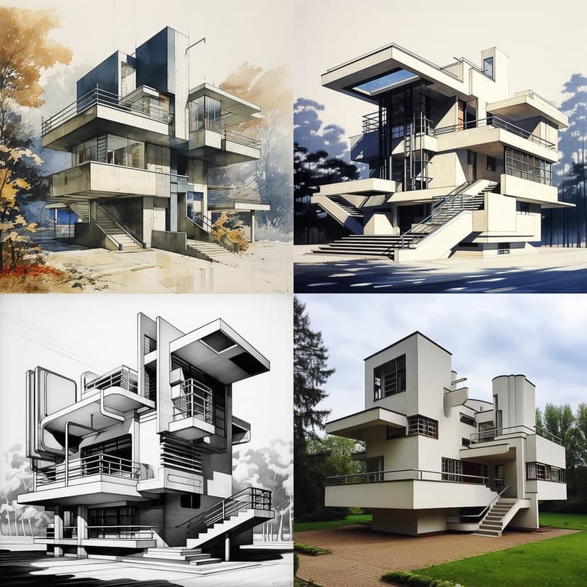 Modernist Architectural Rendering