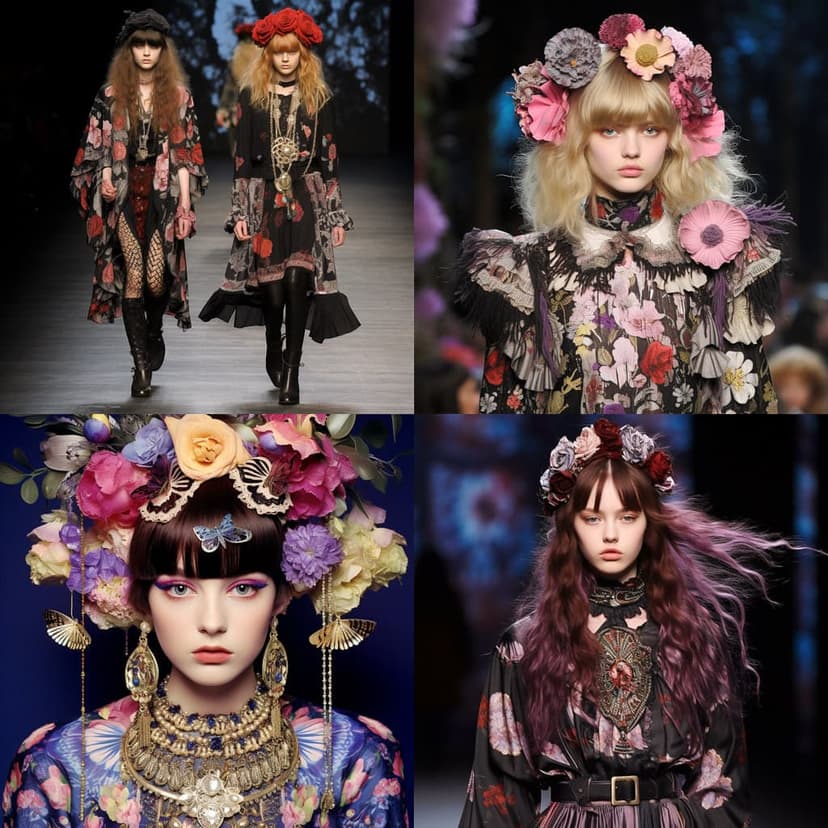 Floral Gothic Fashion