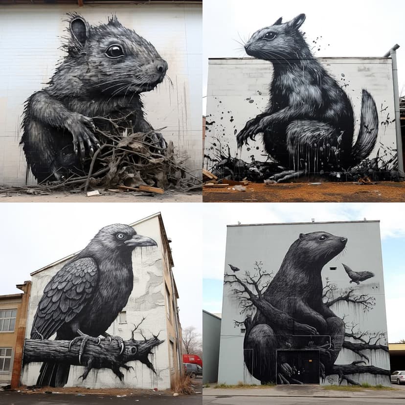 Monochrome Street Art