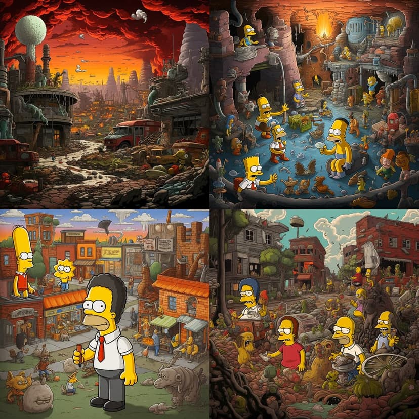 Dystopian Cartoon Surrealism