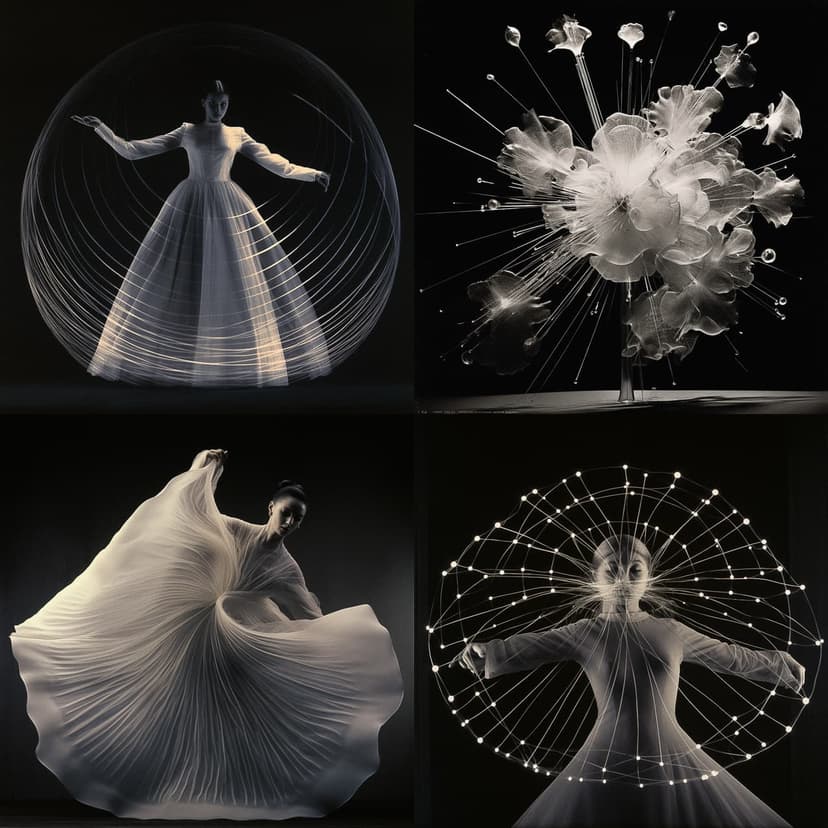 Ethereal Monochrome Abstraction