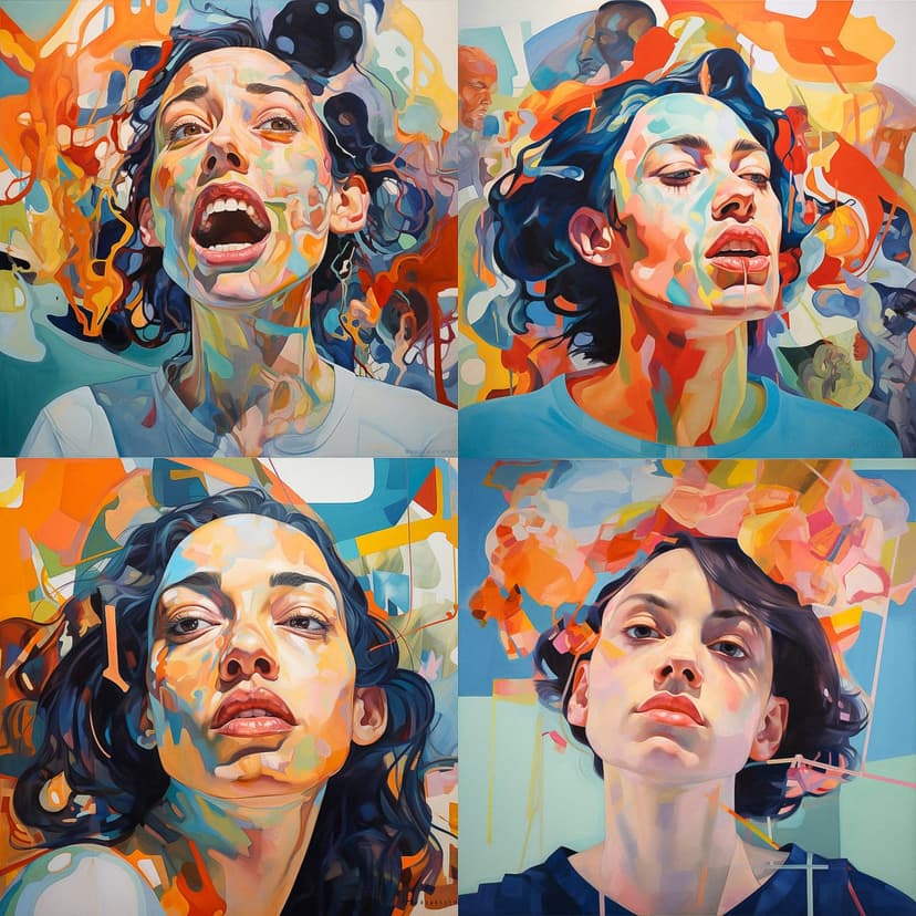 Abstract Expressionist Portraiture