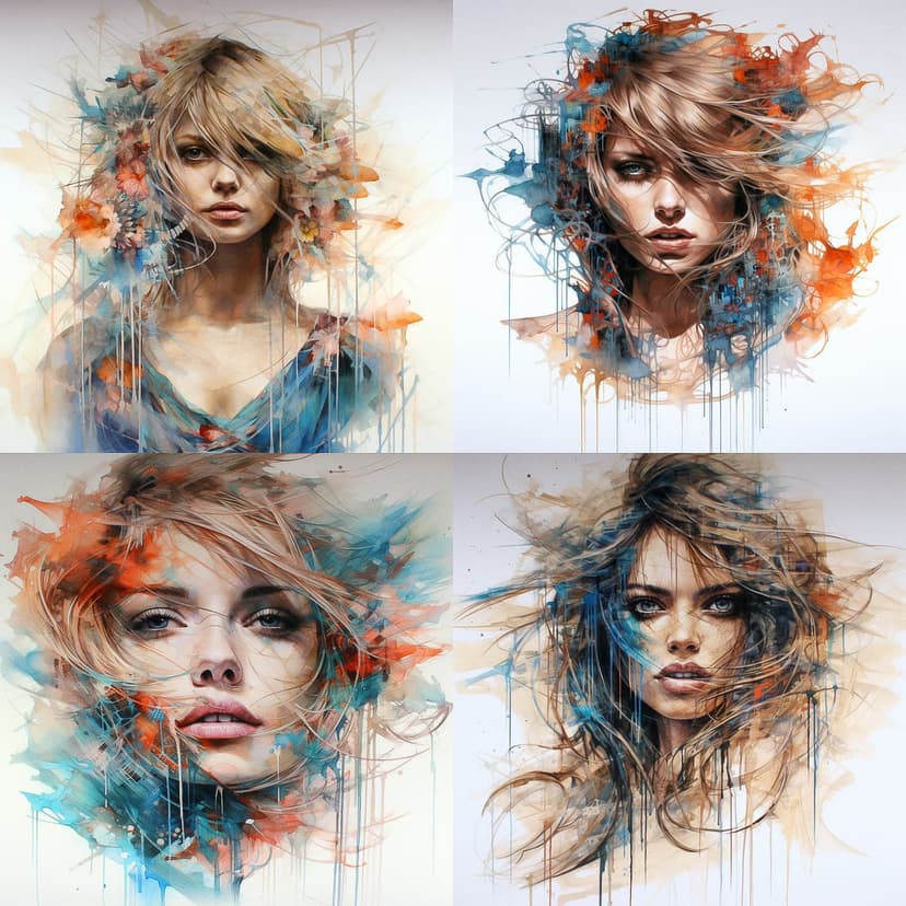 Dynamic Watercolor Portraits