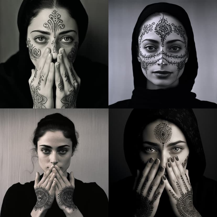 Monochrome Henna Portraiture