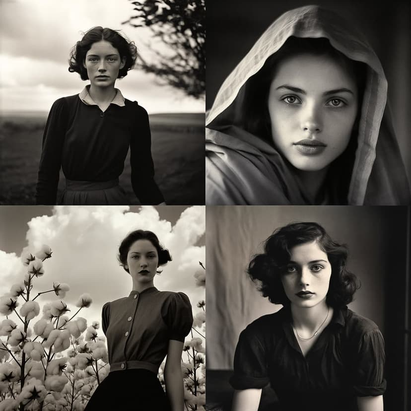 vintage monochrome portrait