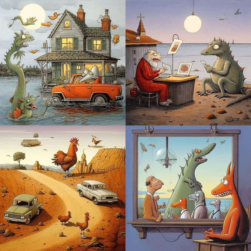 Whimsical Cartoon Realism