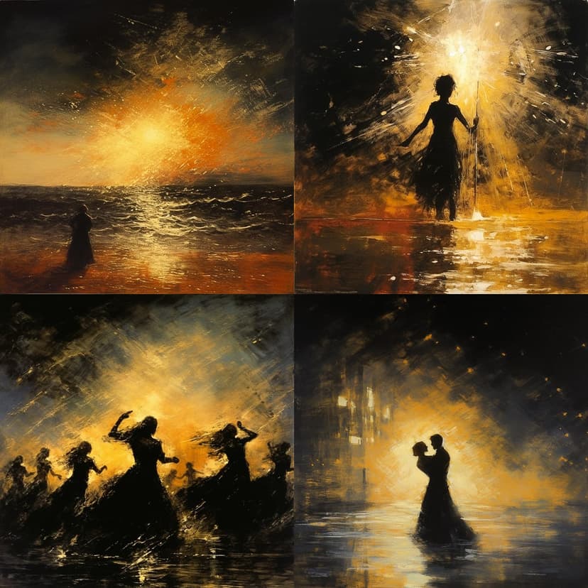 impressionistic silhouette