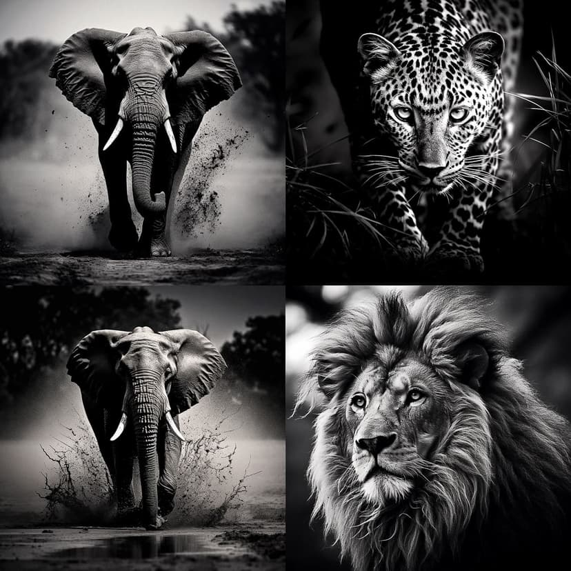 Monochrome Wildlife Portraiture